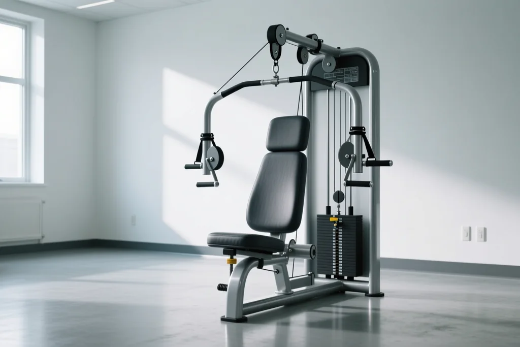 Isokinetic strength testing chair in an empty sports science laboratory